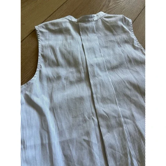 Vince Striped‎ Sleeveless Blouse Tunic XXS Button Front Top - Picture 7 of 7